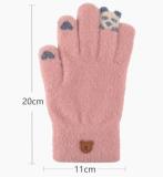 cheap Winter Touchscreen Stretch Thermal Magic Gloves Warm Wool Knitted Thick gloves for girls children