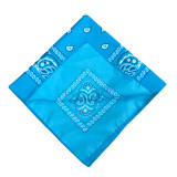 100% polyester 55 x 55 cm square paisley bandanna with stock pattern