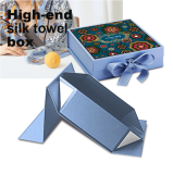 Recycled luxury  clothes magnetic ribbon box custom logo