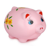 classic design best gift for children plastic saving coin lucky pig bank money boxes safe gold piggy bank