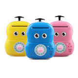 Plastic yellow blinking eyes password trolley cute coin banks electric musical mini safe deposit box bank atm machine