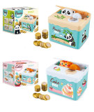 Wholesale plastic toy custom diy sticker steal coin panda box display mini atm machine piggy-banks-for-sale