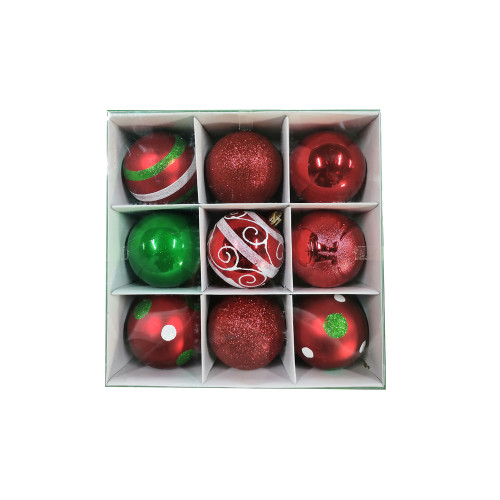 Hot Sale Custom Plastic Christmas Tree Ornament Christmas Ball Set