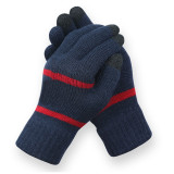 customized High quality thick brush inside Smartphone touch glove and knitted promotion gloves