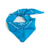 100% polyester 55 x 55 cm square paisley bandanna with stock pattern