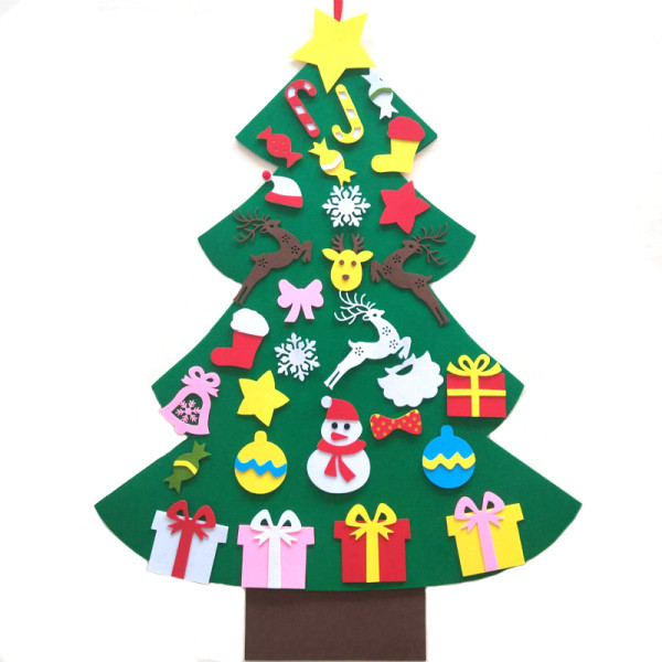 Hot Sale Eco Friendly Snowman Reindeer Bulk Sweet Unique Felt Christmas Tree