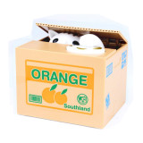 Good quality cute cat steal coins piggy bank plastic itazura money box custom alcancia electronica for kids