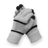 customized High quality thick brush inside Smartphone touch glove and knitted promotion gloves