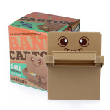Manufacturer cheap price brown cardboard box man collect coins kids piggy machine atm savings bank toys