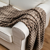 Fleece Blanket embossed - Grey Machine Washable Made of polyester fleece for suprer softness and long-lasting strength
