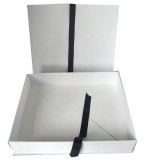 Matte white folding handbag packages larger gift box packaging custom logo