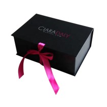 Luxury black paper gift box packaging custom paper gift box