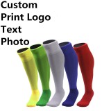 Factory Price Custom Logo DIY Personalised Men Socks Chaussette Homme Print Logo/Text/Photo Sokken Football Socks