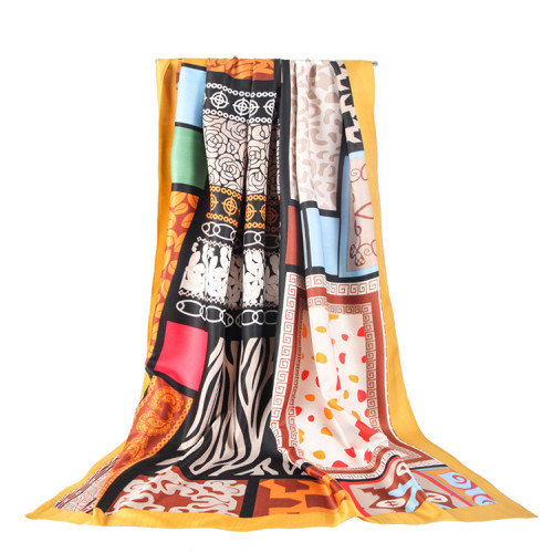 Wholesale 2021 hot sale women gift for valentine's day fashion luxury print scarves ladies silk scarf women
