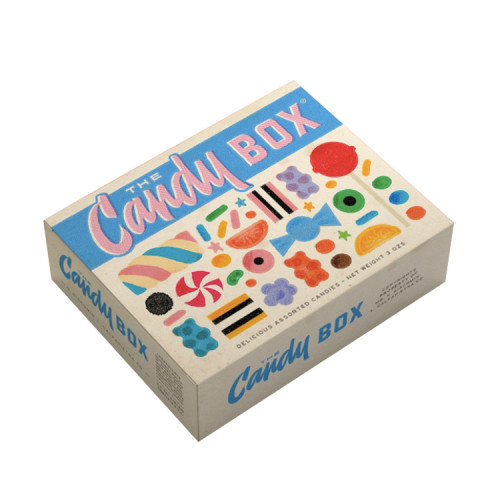 Custom Logo Printed Paper Foldable Eid Mubarak Ramadan Gift Graduate Kids Birthday Sweet Wedding Candy Box