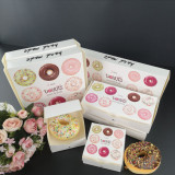 Wholesale Custom Logo Paper Food Folding Flat Gift Packaging Sweet Bakery Dessert Box For Donuts