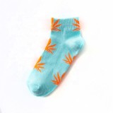 High Quality Comfortable Hemp Leaves Unisex Happy Thick Cotton Bamboo Sport Ankle Socks