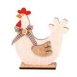 Wooden Easter Chicken Wood Crafts Decorations for Home DIY Ornaments Drops Desktop Decoration Kids Toys