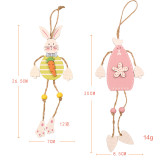 Happy Easter Decoration Wooden Easter ] Chicken Pendant Craft DIY Hanging Ornament Mini Easter Wooden Decoration