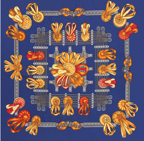 Multifunctional 70cm twill scarves women's ribbon bow decorative floral square silk scarf