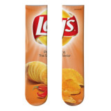 Personality Thermal Transfer European American Potato Chips 3D Printing Socks Tube Digital Printing Stocking