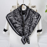 women 40 Colors Cashew Paisley Pattern Square 70*70cm Soft Silk Scarf  Luxury Floral Print Silk Scarf