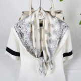 women 40 Colors Cashew Paisley Pattern Square 70*70cm Soft Silk Scarf  Luxury Floral Print Silk Scarf