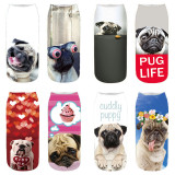 Customized New Cute Dog 3D Printed Socks Female Harajuku Style Creative Interesting Animal Cat Boat Socks