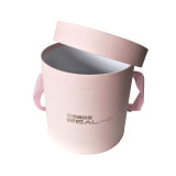 High Quality Cardboard Cylinder Rose Gift Packaging Large Pink Paper Tube Luxury Round Flower Box With Custom Logo