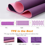 Custom Gym Organic Best Exercise Fitness Folding Gymnastics Logo 6Mm Pilates Eco Friendly Tpe Yoga Mat