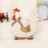 Wooden Easter Chicken Wood Crafts Decorations for Home DIY Ornaments Drops Desktop Decoration Kids Toys