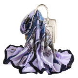 Hot 100% Silk Crepe Satin Scarf Shawl European Turkish Women Fashion Silk Scarves And Shawls 90x180