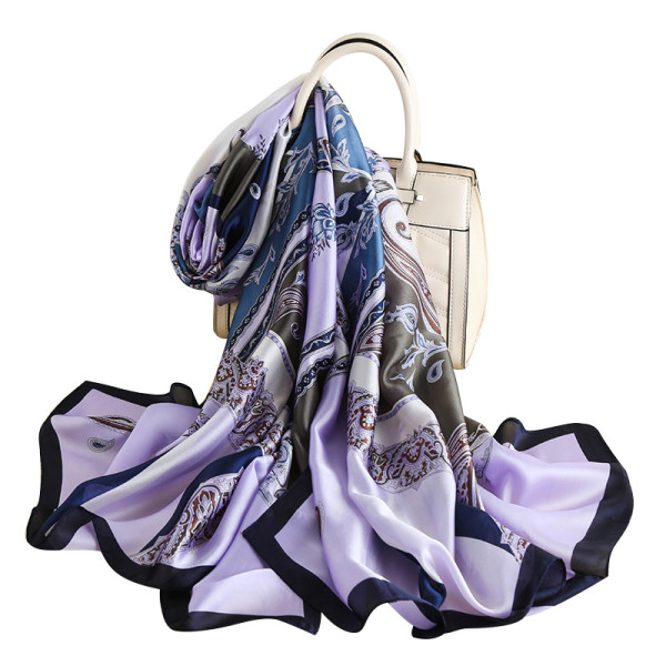 Hot 100% Silk Crepe Satin Scarf Shawl European Turkish Women Fashion Silk Scarves And Shawls 90x180