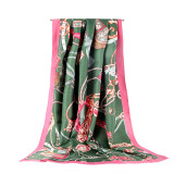 Wholesale Price Satin Scarf Printed Silk Muslim Hijab Scarf 100% Polyester Silk Square Scarves Women