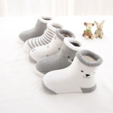 Autumn And Winter New Baby Socks Cartoon Newborn Cotton Socks Thick Fuzzy Children's Terry Socks 0-1-3 Years Old