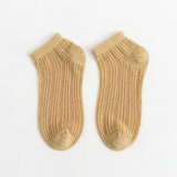 Women Solid Color Summer Thin Mesh Japanese Net Red Non-Slip Hollow Invisible Cotton Boat Socks