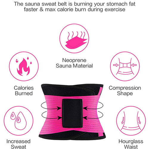 Colorful Waist Trimmer Sweat Sports Girdle Belt Womens Waist Trainer Workout Belt