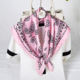 women 40 Colors Cashew Paisley Pattern Square 70*70cm Soft Silk Scarf  Luxury Floral Print Silk Scarf