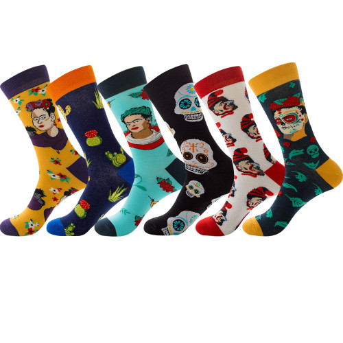 Sushi Tube Socks Mexican Skull Socks Cactus Men's Socks Women