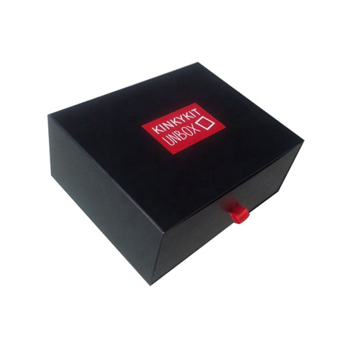 Customize printing logo cosmetic drawer boxes cardboard sliding gift packaging box