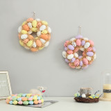 2022 New Design Colorfulr Egg Form Wreath Easter Decoration