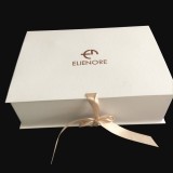 Big Brand Custom Matt Soft Touch White Rose Golden Logo Wedding Dress Packing