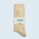 Custom Print No Minimum Order Logo Cotton Oem Design Printed Fashion Hip Hop Customized Crew Men's Socks