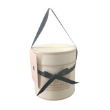 High Quality Cardboard Cylinder Rose Gift Packaging Large Pink Paper Tube Luxury Round Flower Box With Custom Logo