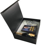 Big Custom Luxury Magnet Matt Black Printing Design VIP Champagne Book Set Box