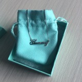 Hot! Free Risk New Fashion Beautiful Custom Printing Silver Brand Blue Jewelry Box With Bag
