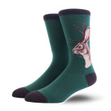 2021 New Arrival Happy Socks Men Dog Cat Shark Owl Harajuku Novelty Street Wear Funny Socks Men Cotton Long Socks