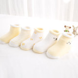 Autumn And Winter New Baby Socks Cartoon Newborn Cotton Socks Thick Fuzzy Children's Terry Socks 0-1-3 Years Old