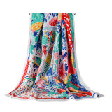 Luxury Printing Ladies Silk Satin Vintage Fashion Neck Scarf For Women