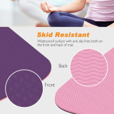 Custom Gym Organic Best Exercise Fitness Folding Gymnastics Logo 6Mm Pilates Eco Friendly Tpe Yoga Mat